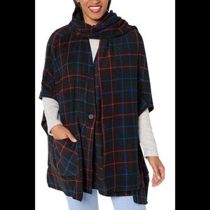 Cuddl Duds Women's Fleecewear w Stretch Wrap w Removable Scarf Blk